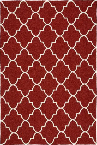 Modern Loom Escape Red Tweed Outdoor Patterned Modern Rug 5