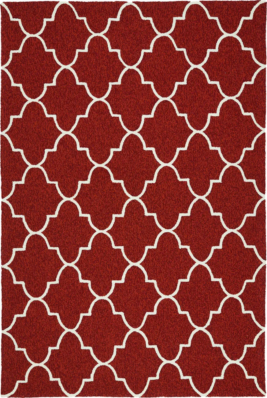 Modern Loom Escape Red Tweed Outdoor Patterned Modern Rug 5