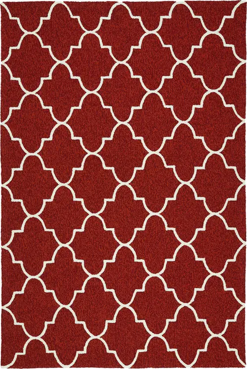 Modern Loom Escape Red Tweed Outdoor Patterned Modern Rug 5
