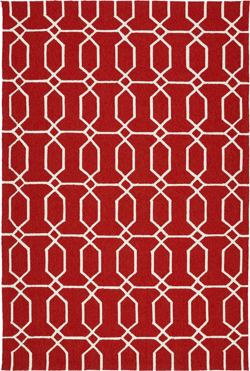 Modern Loom Escape Red Tweed Outdoor Patterned Modern Rug 6