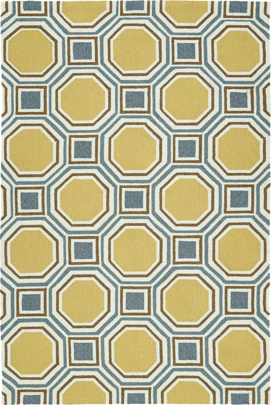 Modern Loom Escape Gold Tweed Outdoor Patterned Modern Rug 3