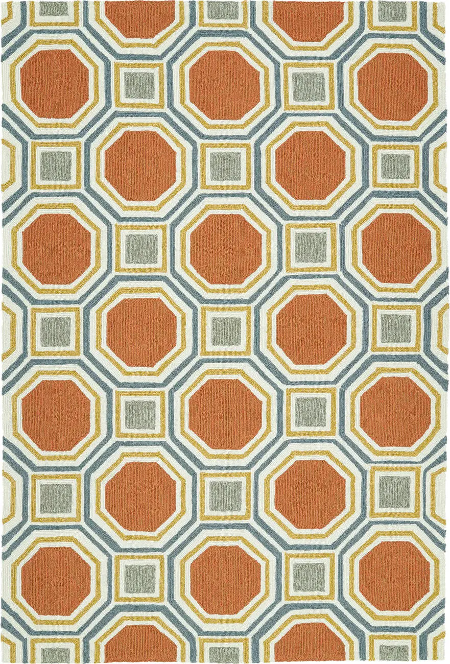 Modern Loom Escape Pumpkin Tweed Outdoor Patterned Modern Rug