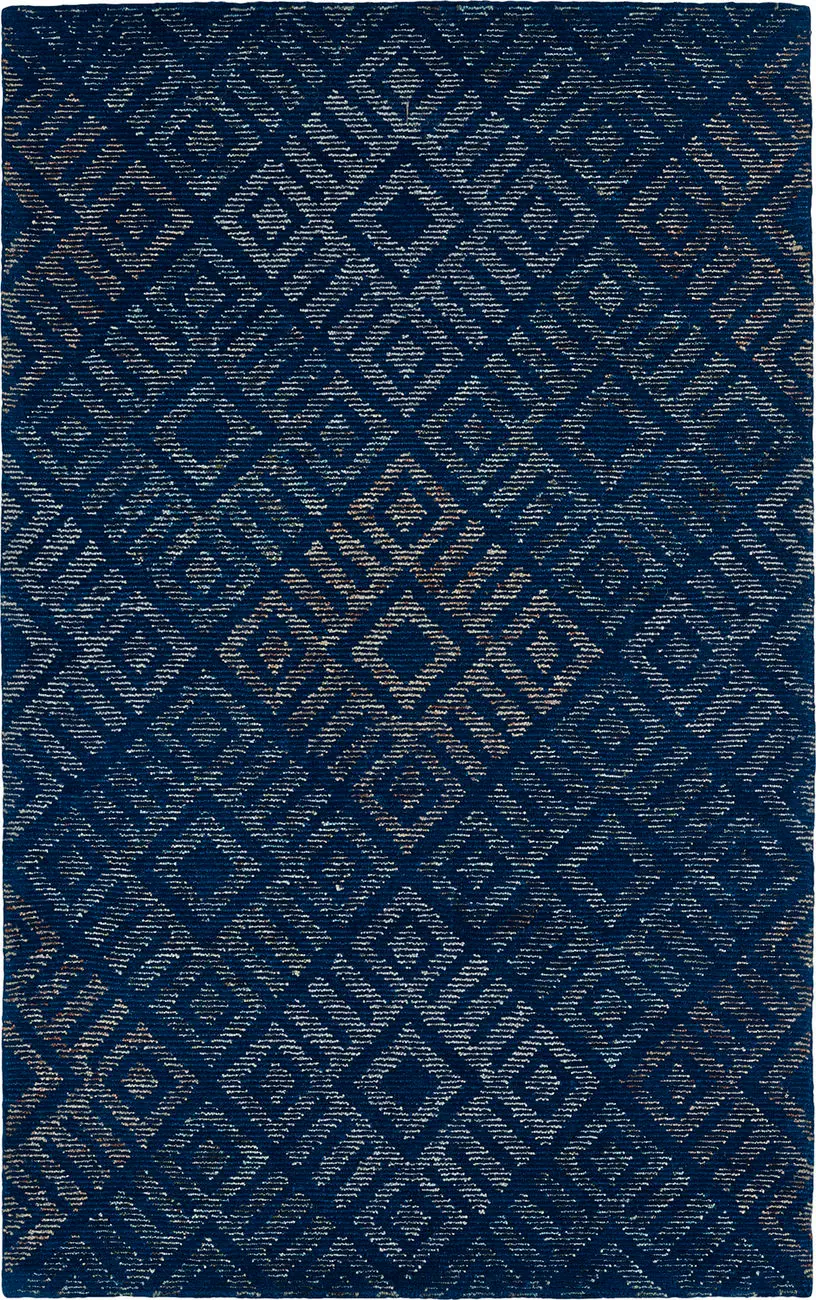 Modern Loom Evanesce Hand Tufted Navy Patterned Modern Rug 2