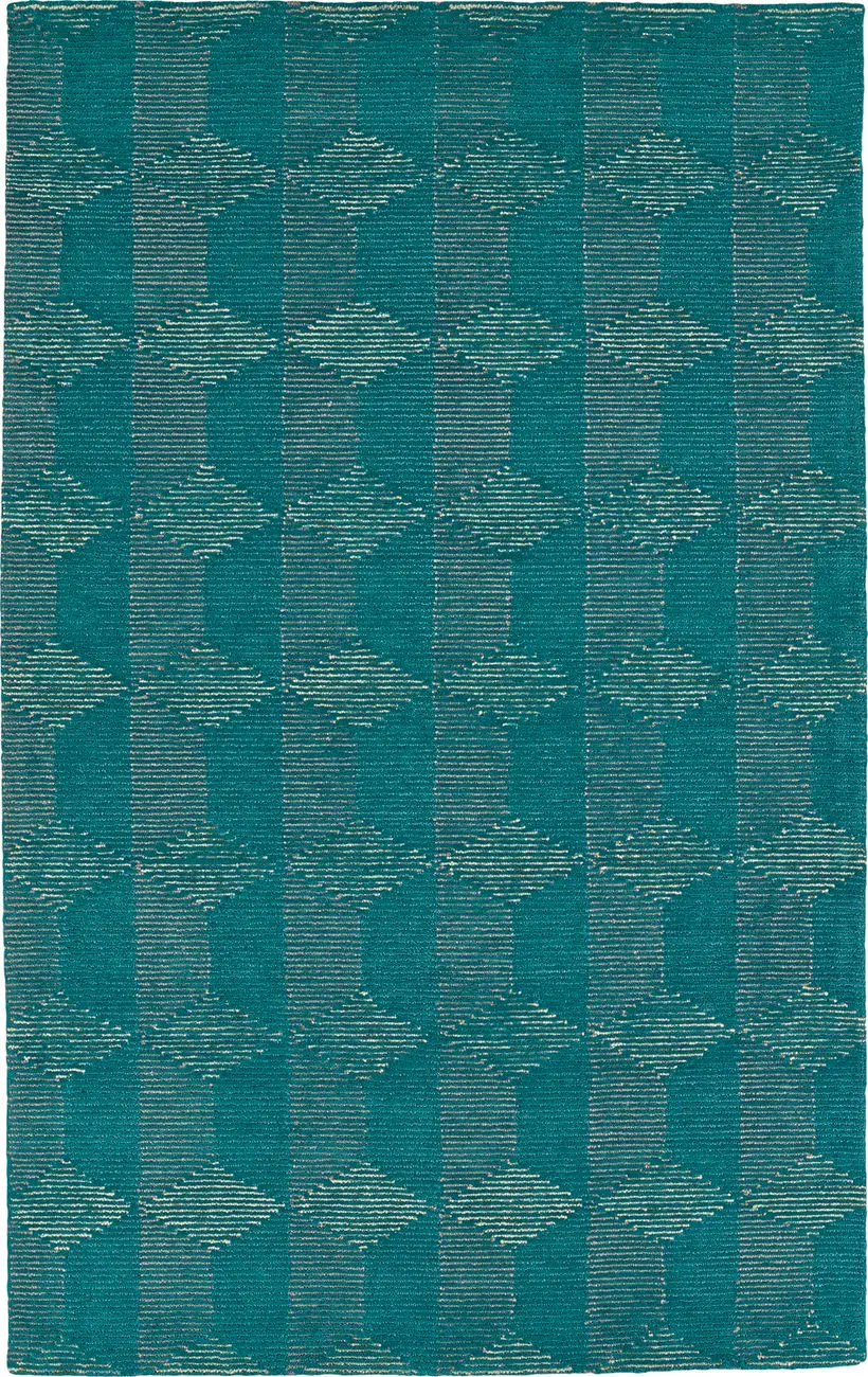 Modern Loom Evanesce Hand Tufted Teal Patterned Modern Rug
