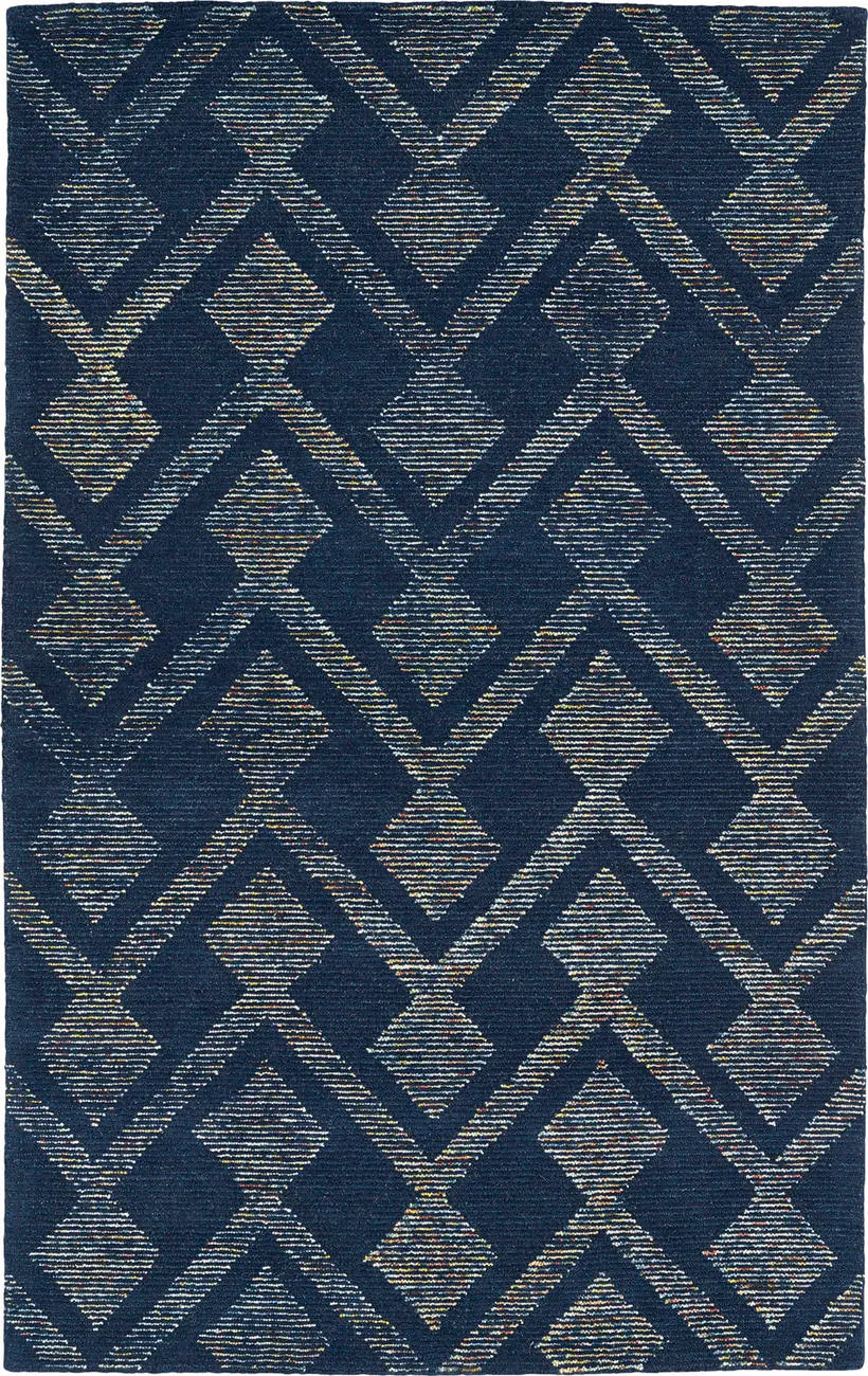 Modern Loom Evanesce Hand Tufted Navy Patterned Modern Rug 3