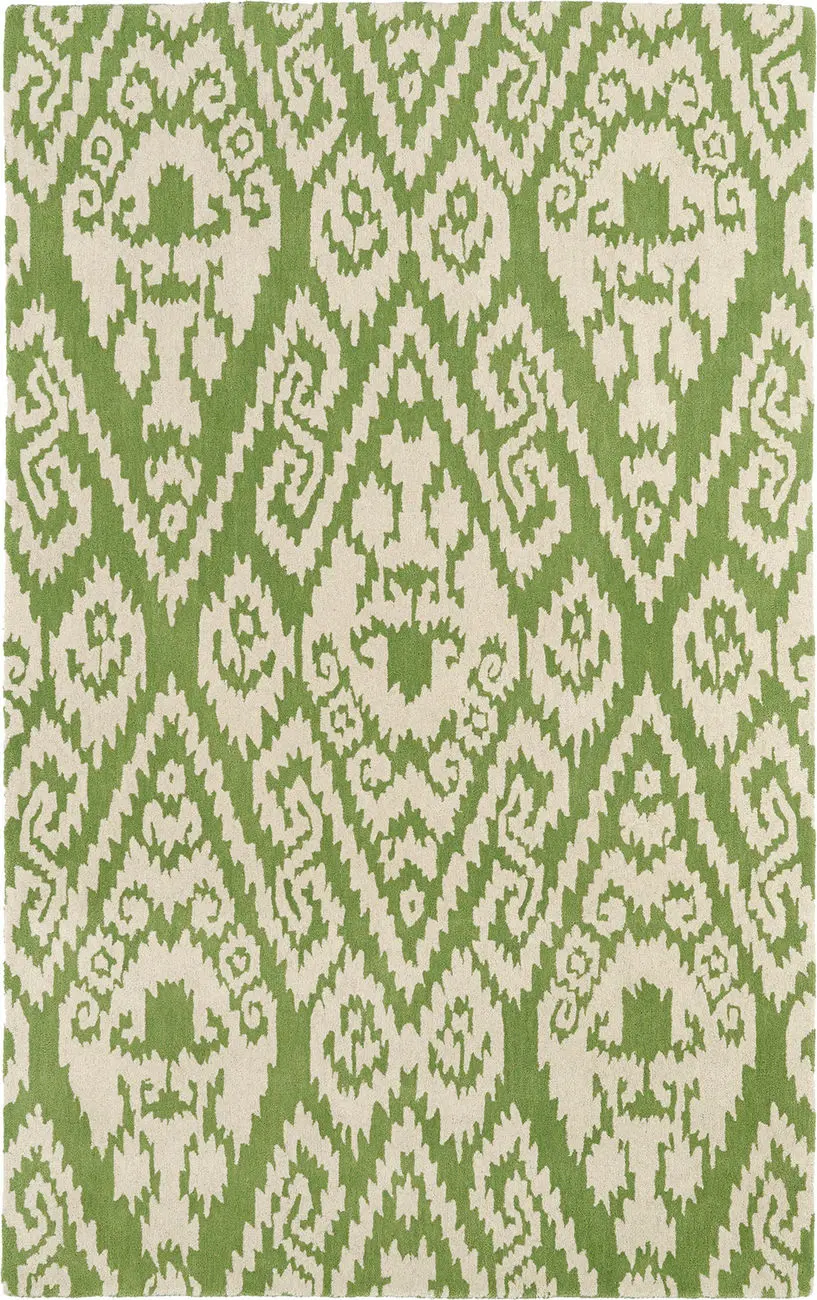 Modern Loom Evolution Hand Tufted Green Transitional Rug
