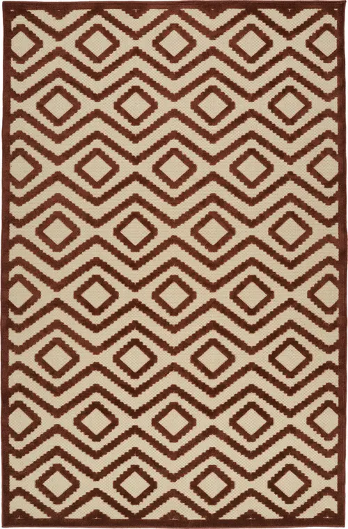 Modern Loom Fresh Air Terracota Outdoor Patterned Modern Rug