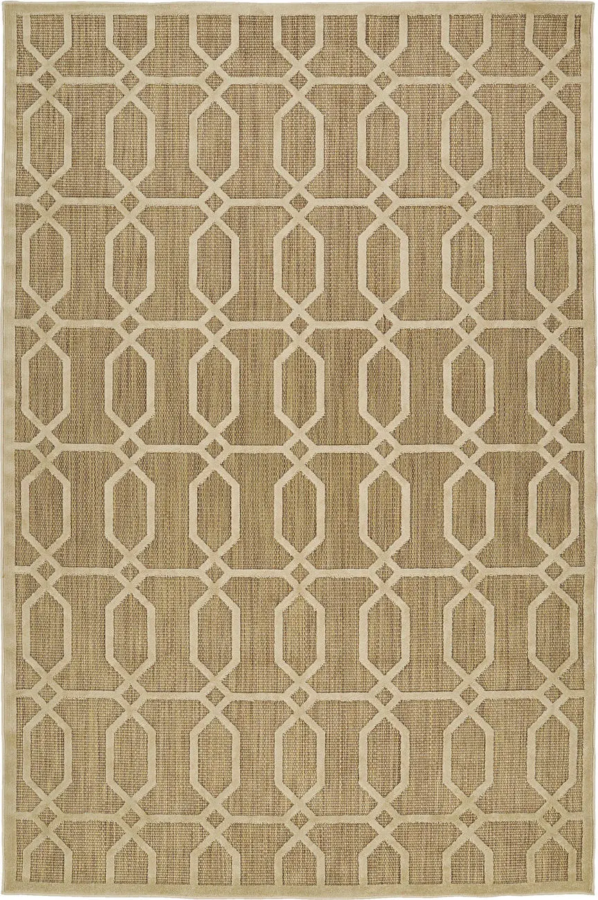 Modern Loom Fresh Air Kkahki Outdoor Patterned Modern Rug