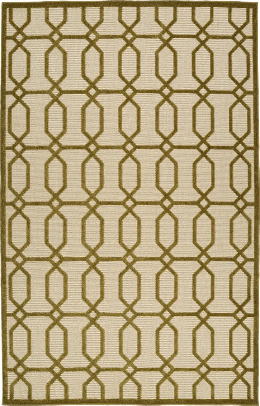 Modern Loom Fresh Air Olive Outdoor Patterned Modern Rug
