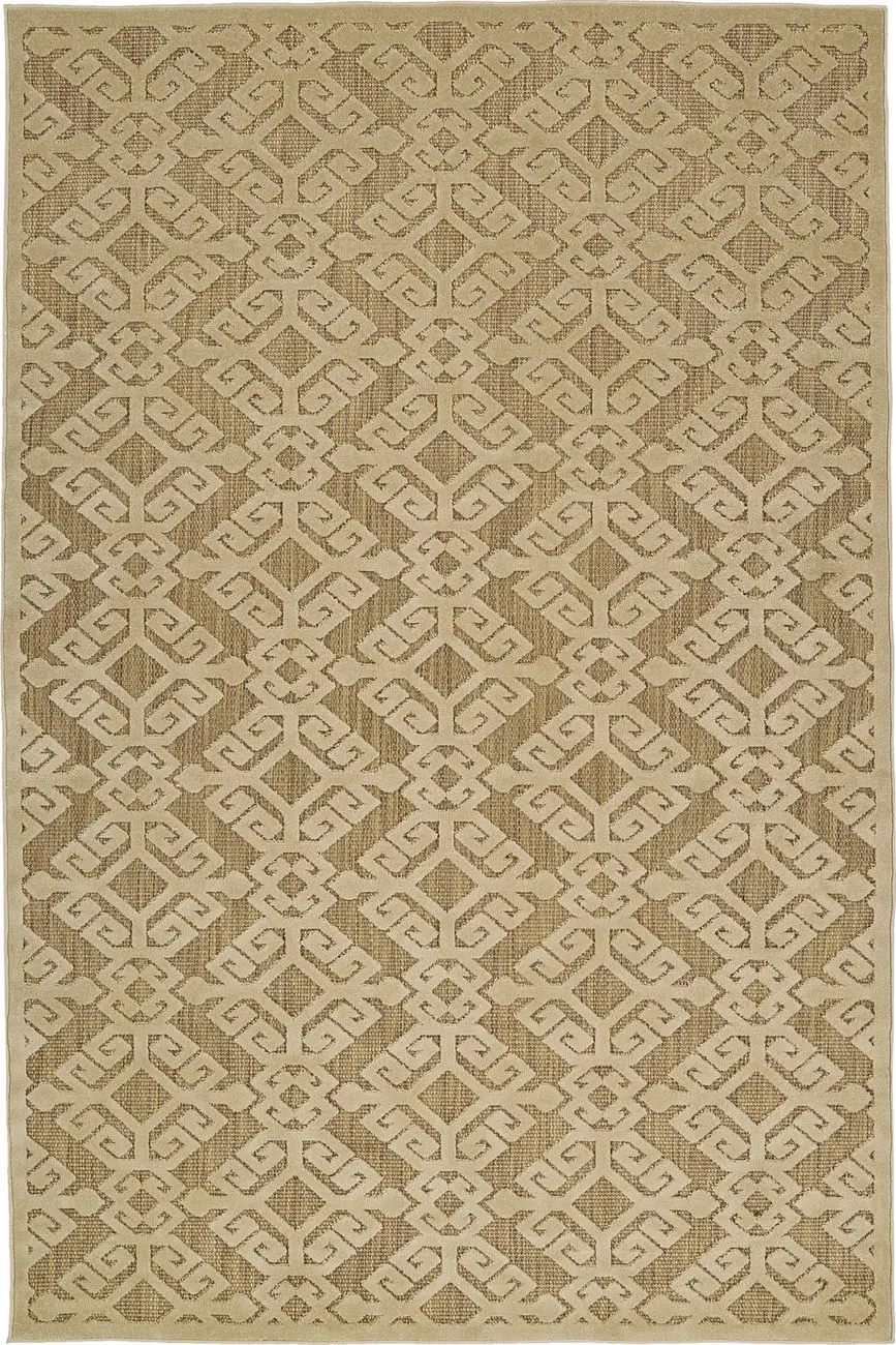 Modern Loom Fresh Air Khaki Outdoor Patterned Modern Rug 2