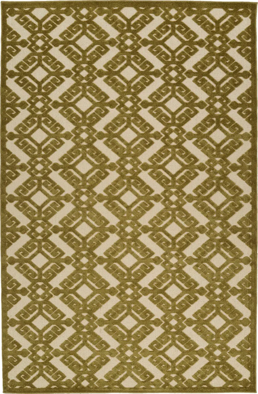 Modern Loom Fresh Air Olive Outdoor Patterned Modern Rug 2