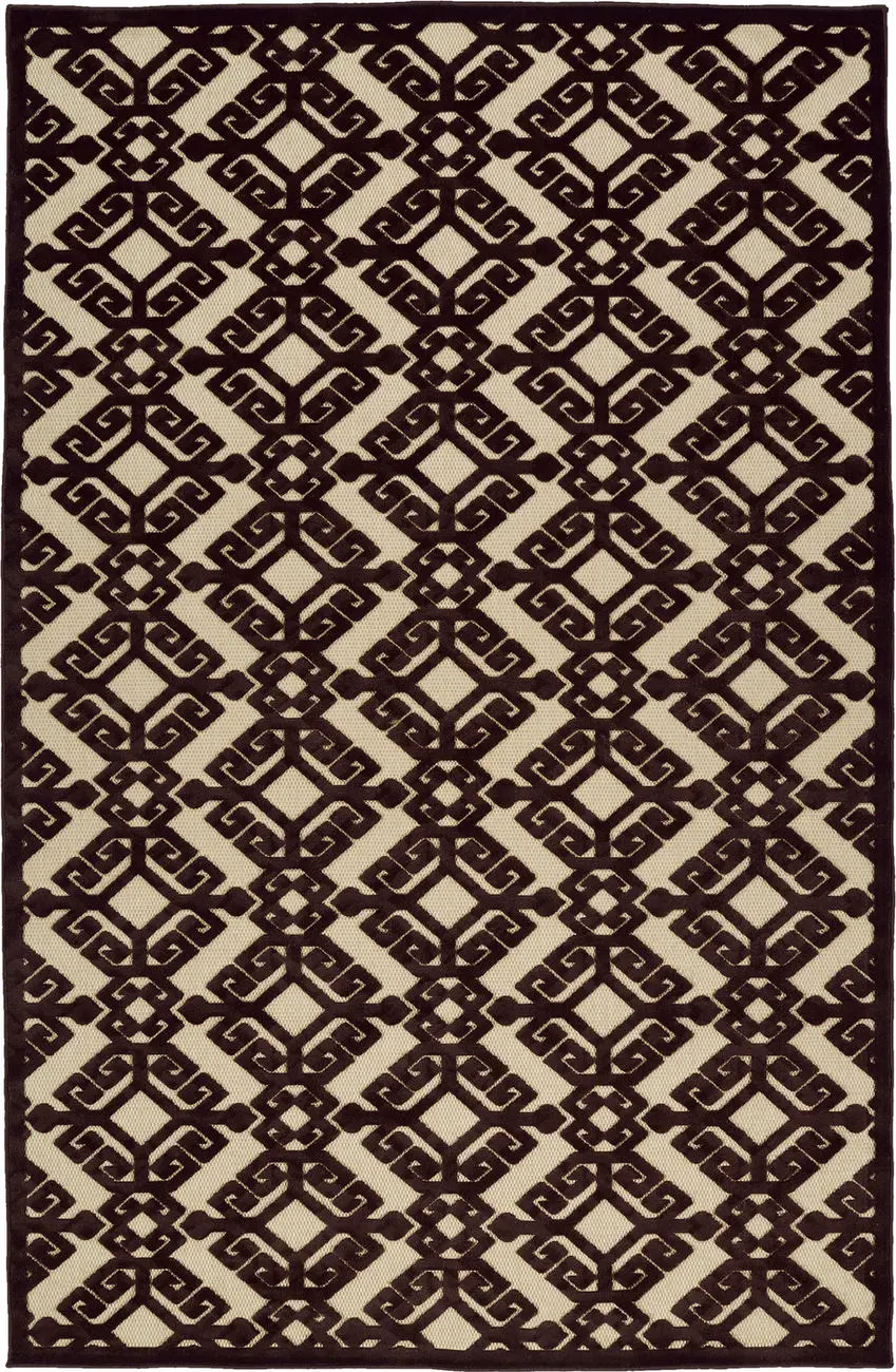 Modern Loom Fresh Air Chocolate Outdoor Patterned Modern Rug 3