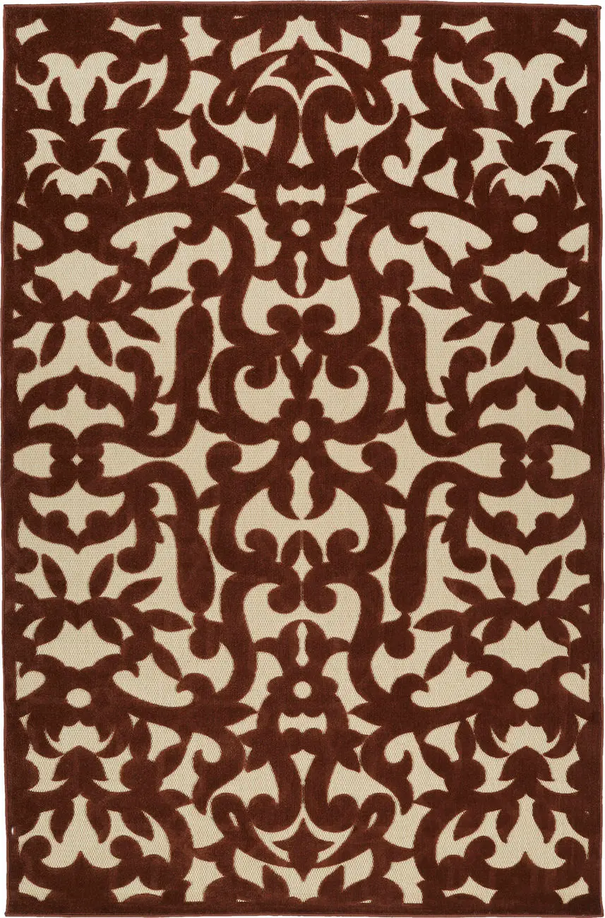 Modern Loom Fresh Air Terracota Outdoor Transitional Rug