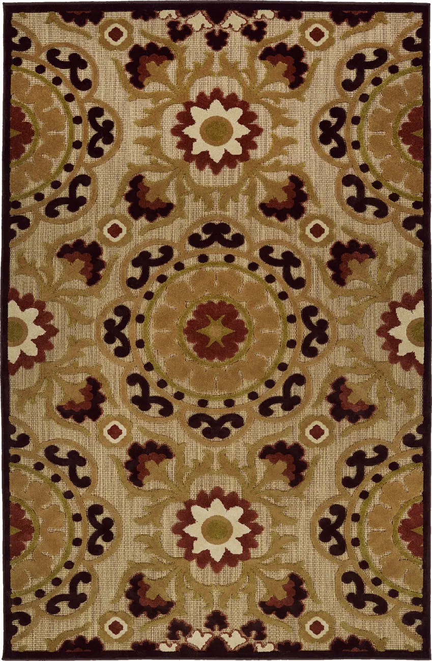 Modern Loom Fresh Air Light Brown Outdoor Transitional Rug