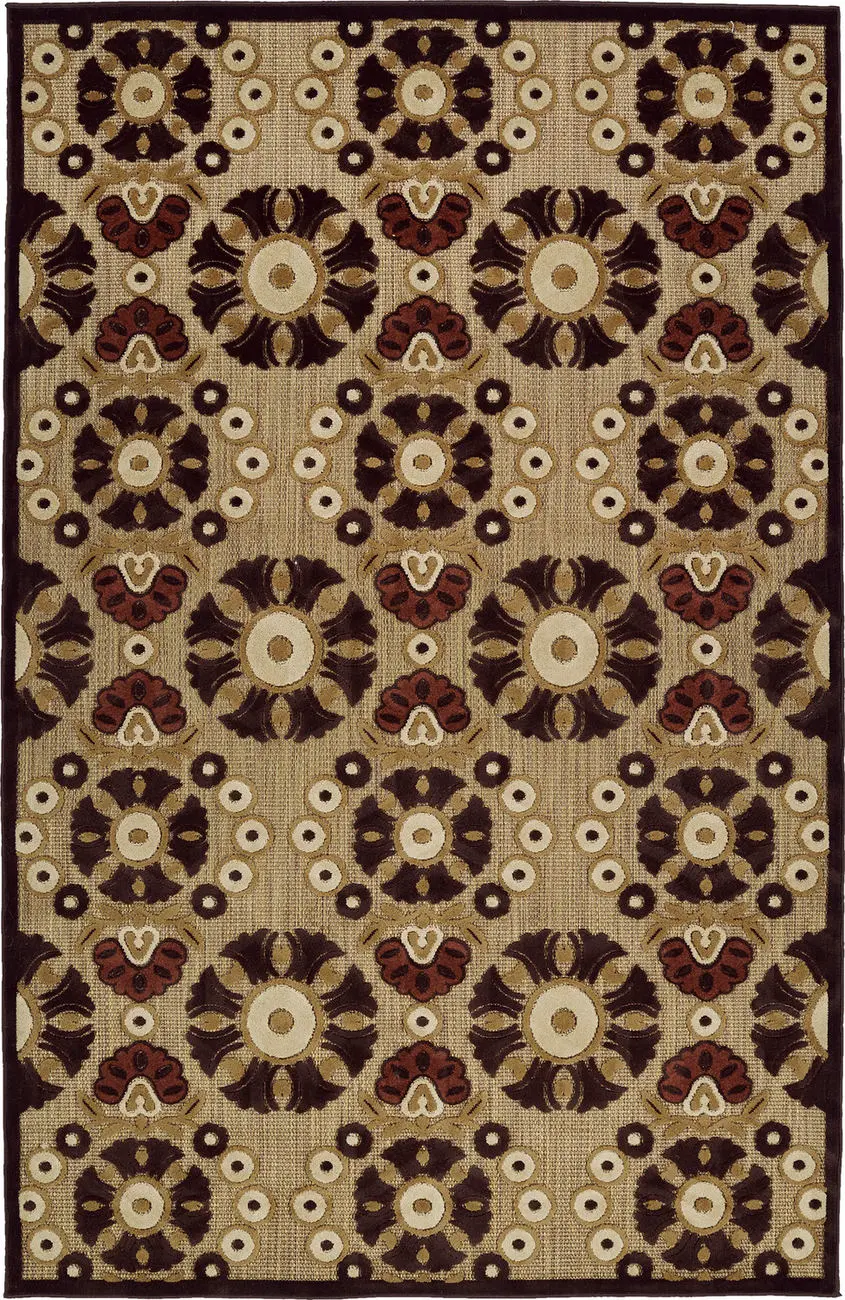 Modern Loom Fresh Air Light Brown Outdoor Transitional Rug 2