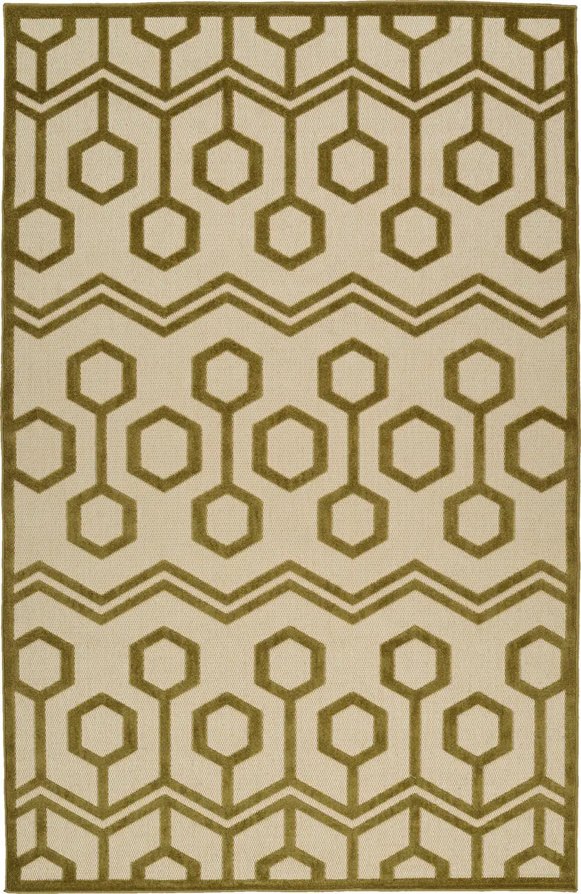 Modern Loom Fresh Air Olive Outdoor Patterned Modern Rug 3