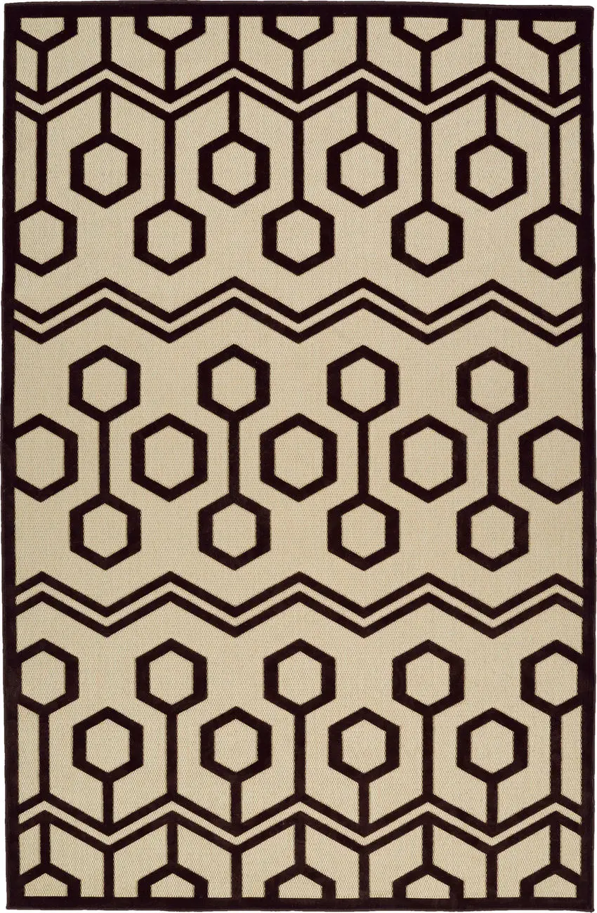 Modern Loom Fresh Air Chocolate Outdoor Patterned Modern Rug 5
