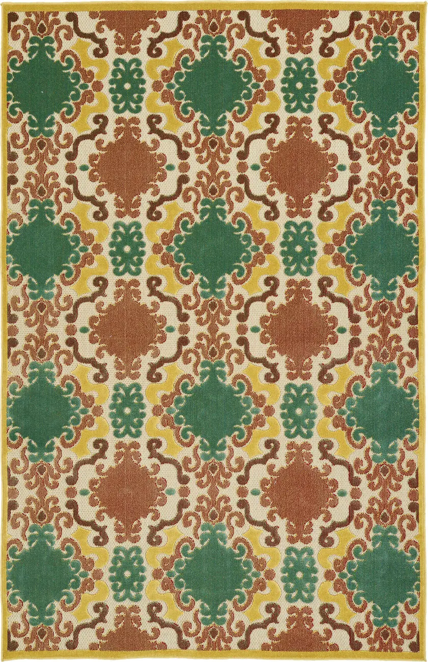 Modern Loom Fresh Air Gold Outdoor Patterned Modern Rug