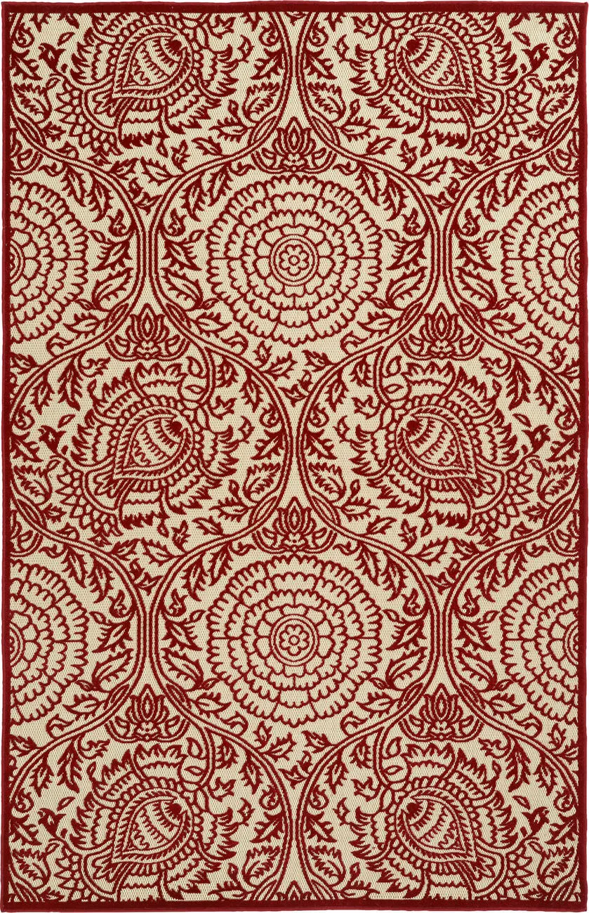 Modern Loom Fresh Air Red Outdoor Transitional Rug