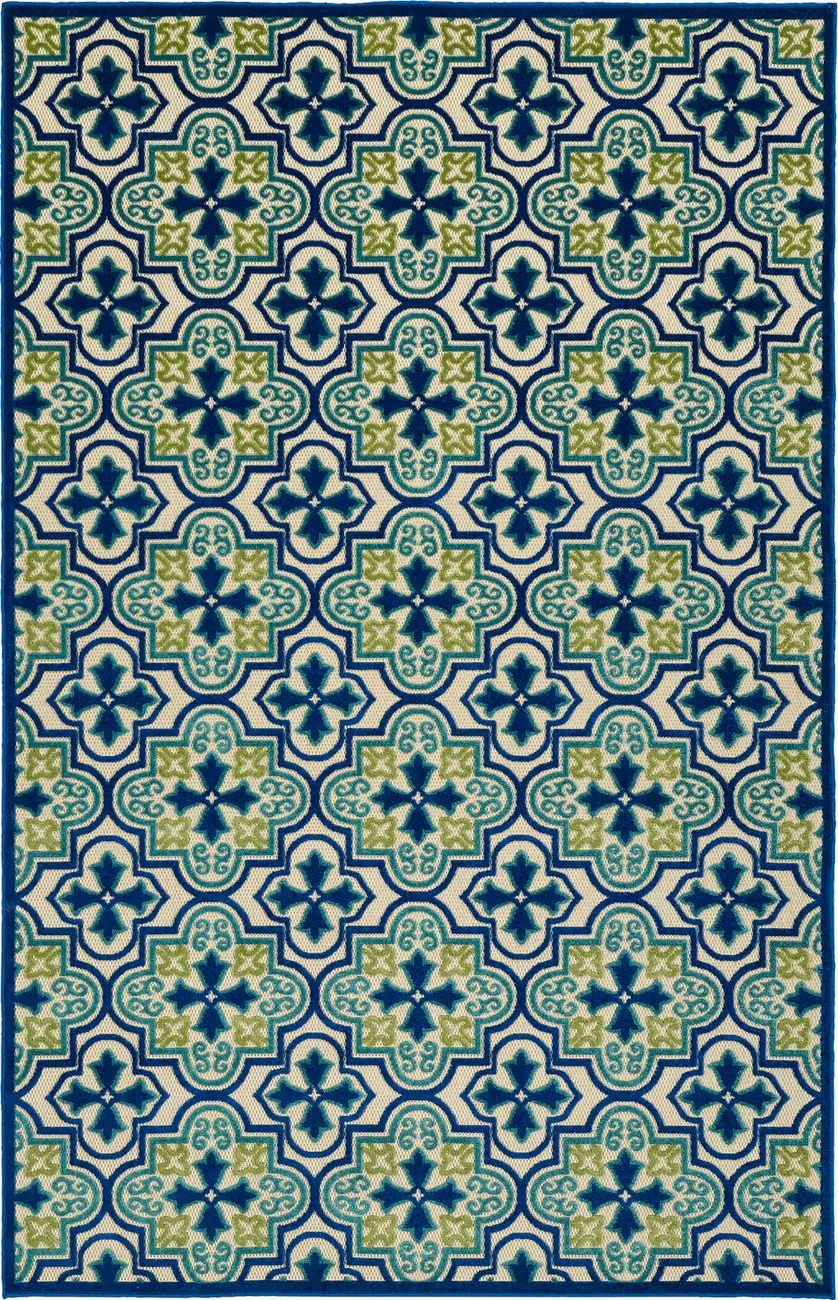 Modern Loom Fresh Air Light Blue Outdoor Transitional Rug 2