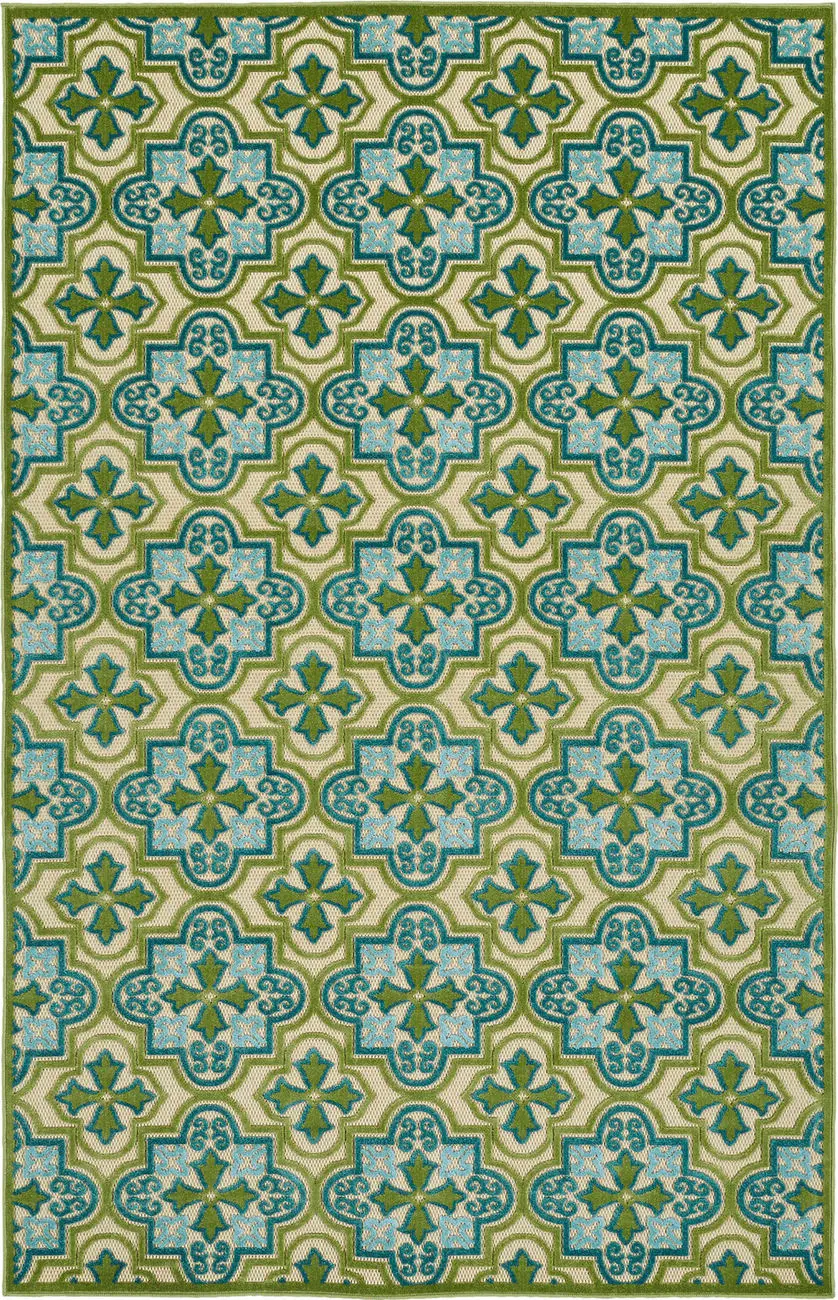 Modern Loom Fresh Air Green Outdoor Transitional Rug 2