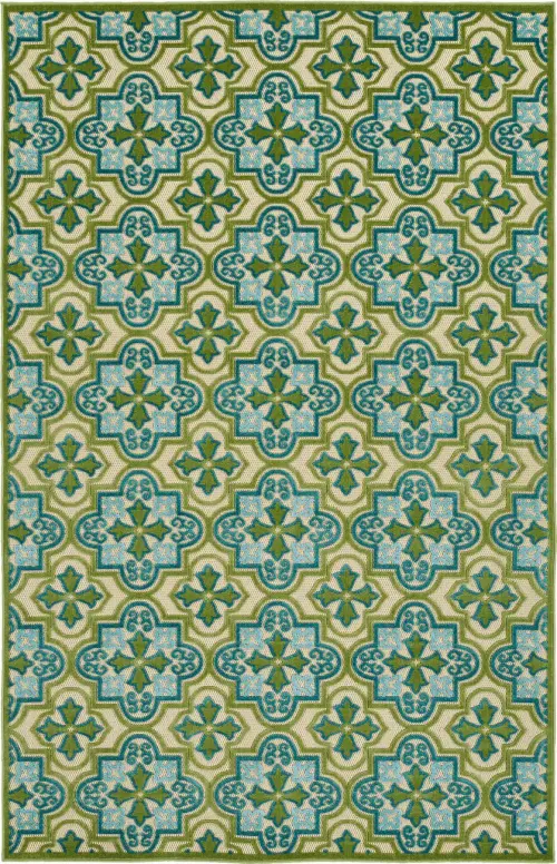 Modern Loom Fresh Air Green Outdoor Transitional Rug 2
