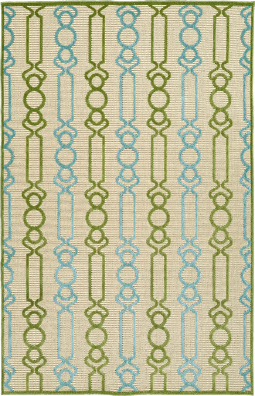 Modern Loom Fresh Air Green Outdoor Patterned Modern Rug 2