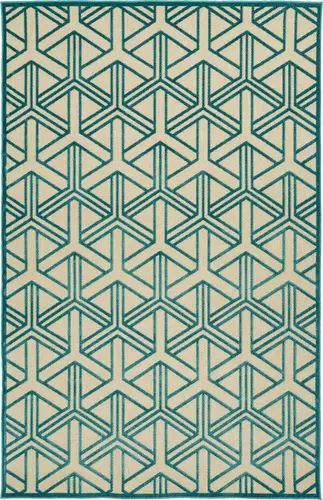 Modern Loom Fresh Air Light Blue Outdoor Patterned Modern Rug 3