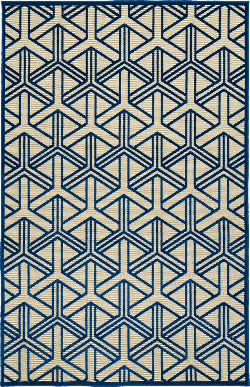 Modern Loom Fresh Air Navy Outdoor Patterned Modern Rug 4