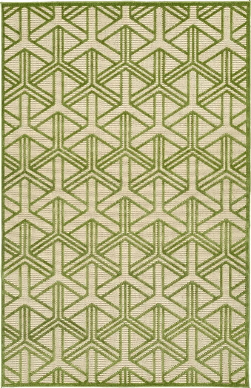 Modern Loom Fresh Air Green Outdoor Patterned Modern Rug 3