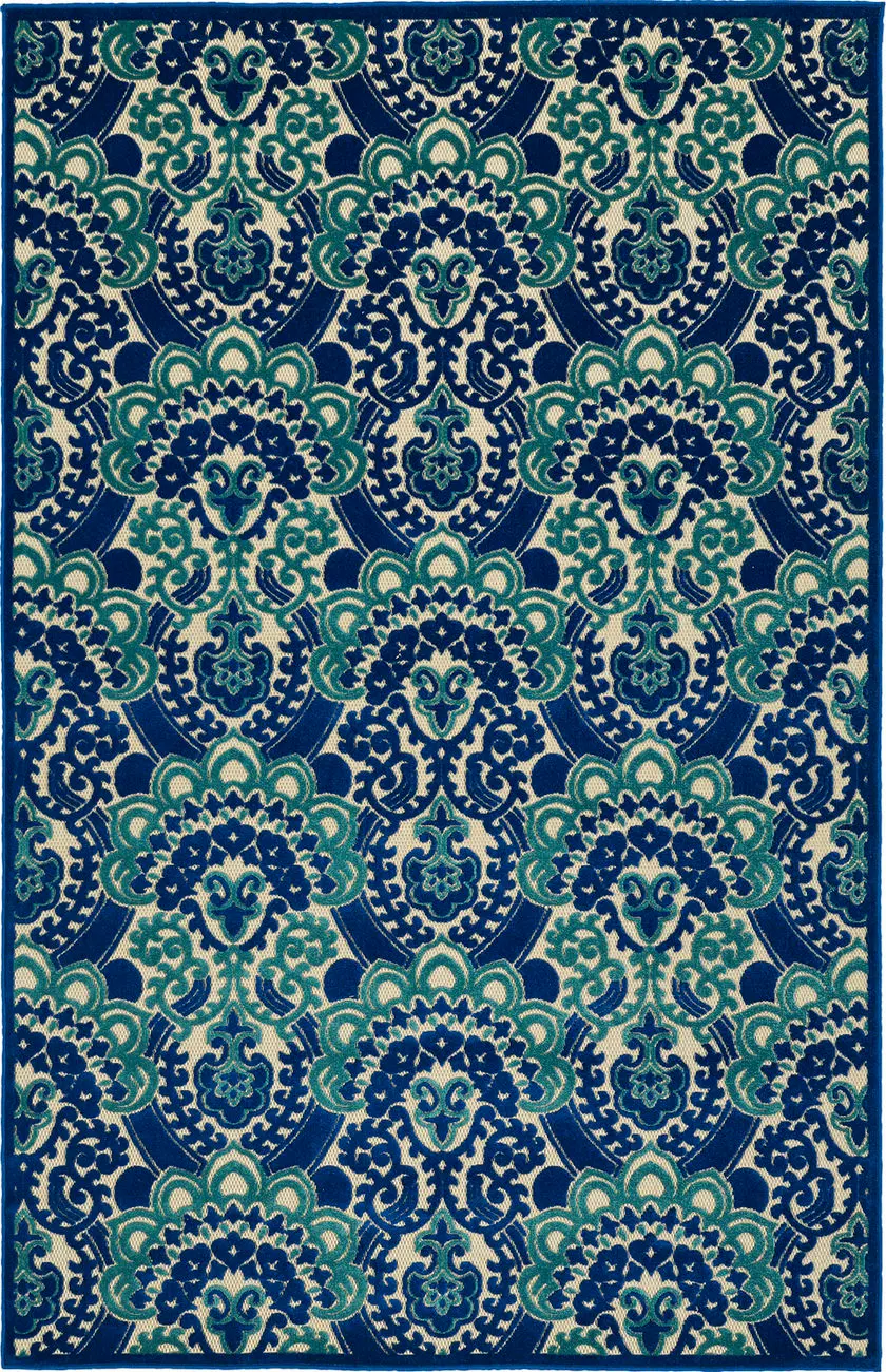 Modern Loom Fresh Air Navy Outdoor Transitional Rug 2