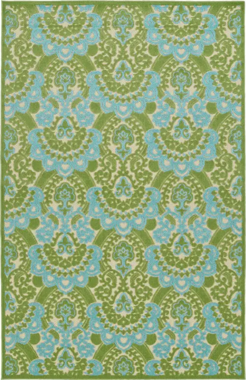 Modern Loom Fresh Air Green Outdoor Transitional Rug 3