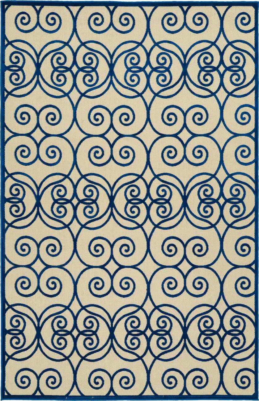Modern Loom Fresh Air Navy Outdoor Transitional Rug 3