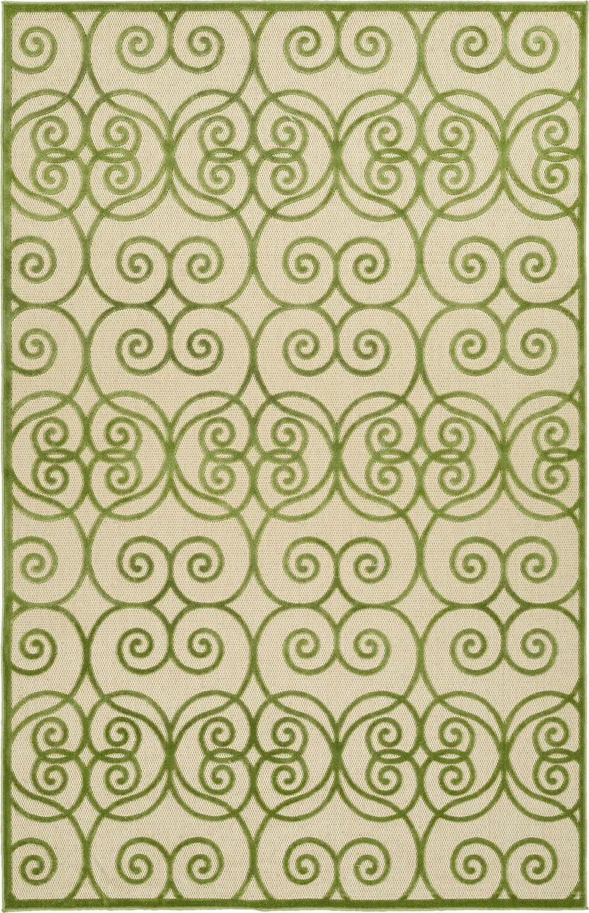 Modern Loom Fresh Air Green Outdoor Transitional Rug 4
