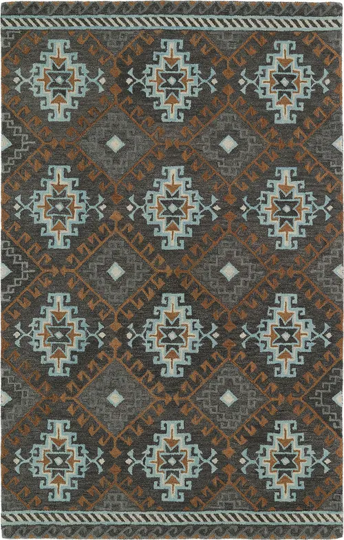 Modern Loom Global Inspirations Dark Grey Transitional Rug