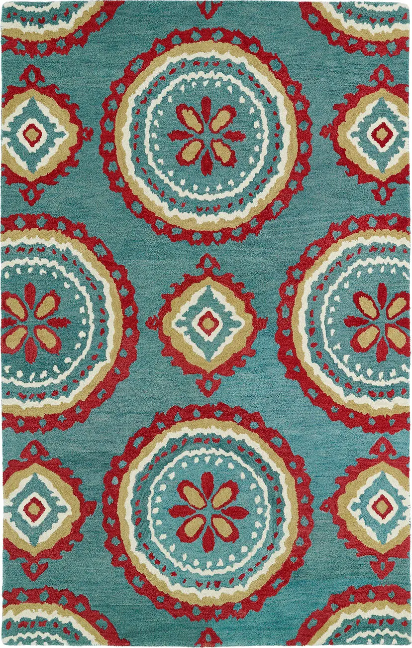 Modern Loom Global Inspirations Teal Transitional Rug