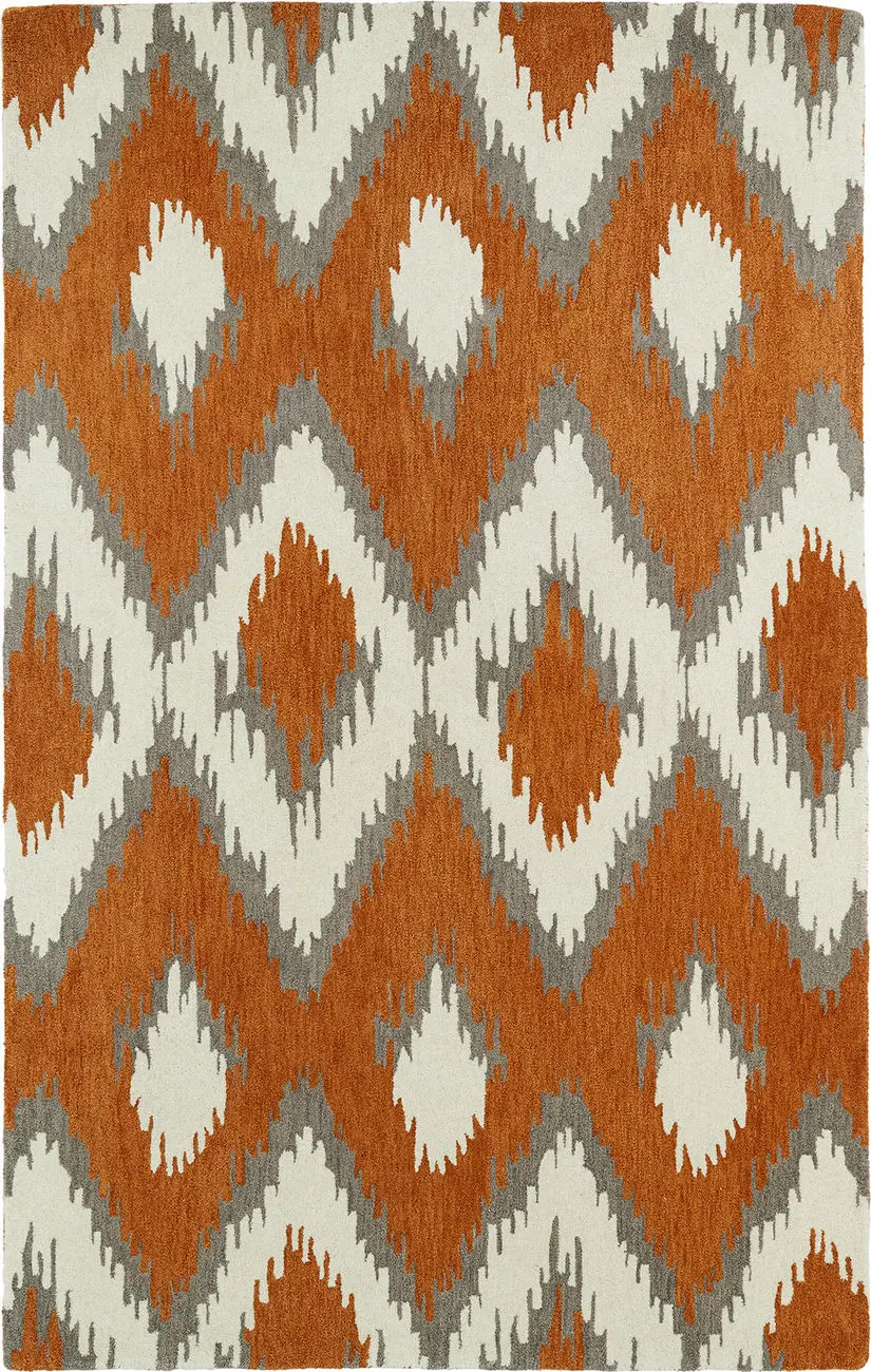 Modern Loom Global Inspirations Paprika Patterned Modern Rug