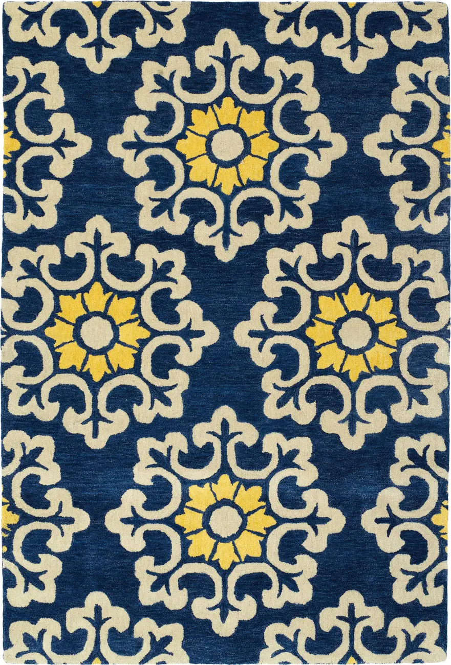 Modern Loom Global Inspiration Navy Transitional Rug