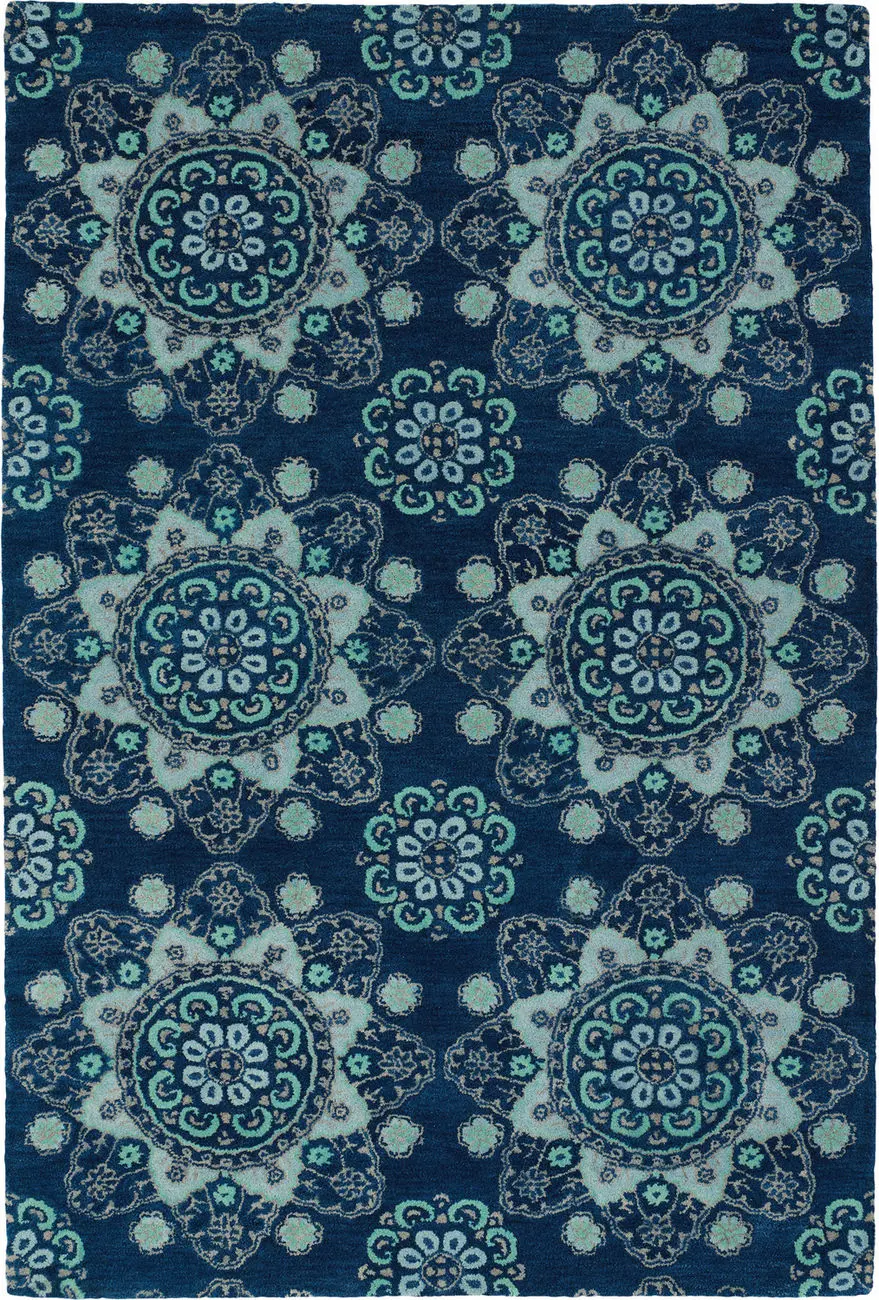 Modern Loom Global Inspiration Navy Transitional Rug 2