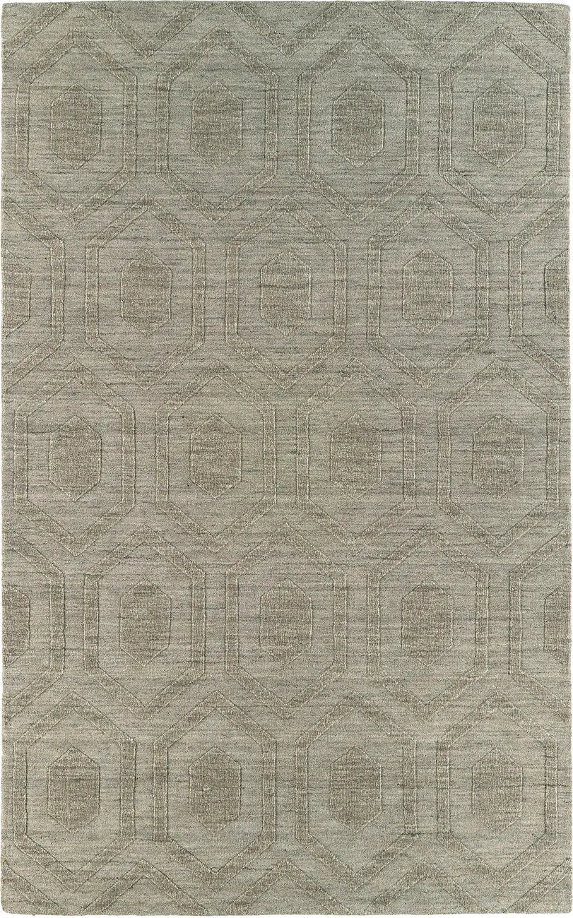 Modern Loom Imprints Light Brown Patterned Modern Rug