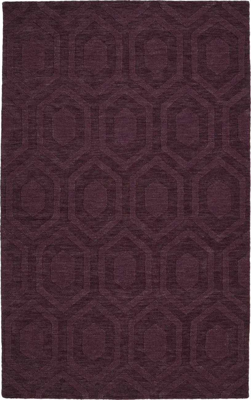 Modern Loom Imprints Purple Patterned Modern Rug