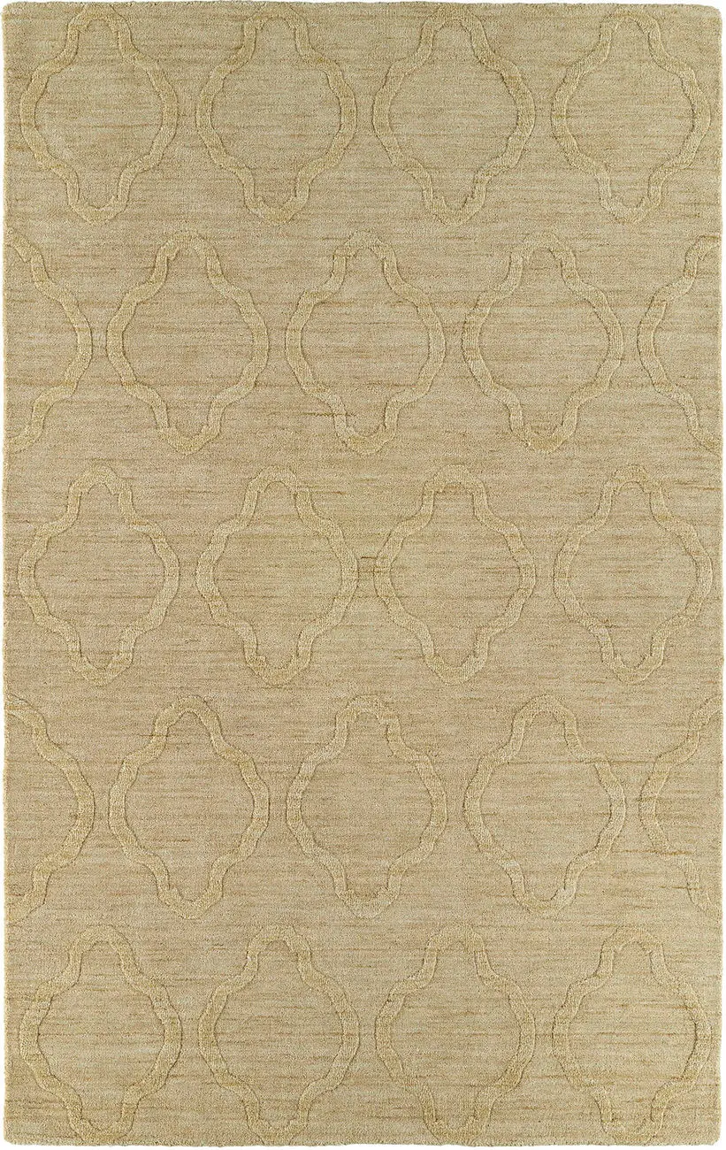 Modern Loom Imprints Yellow Patterned Modern Rug