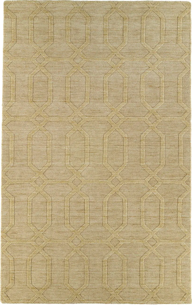 Modern Loom Imprints Yellow Patterned Modern Rug 2