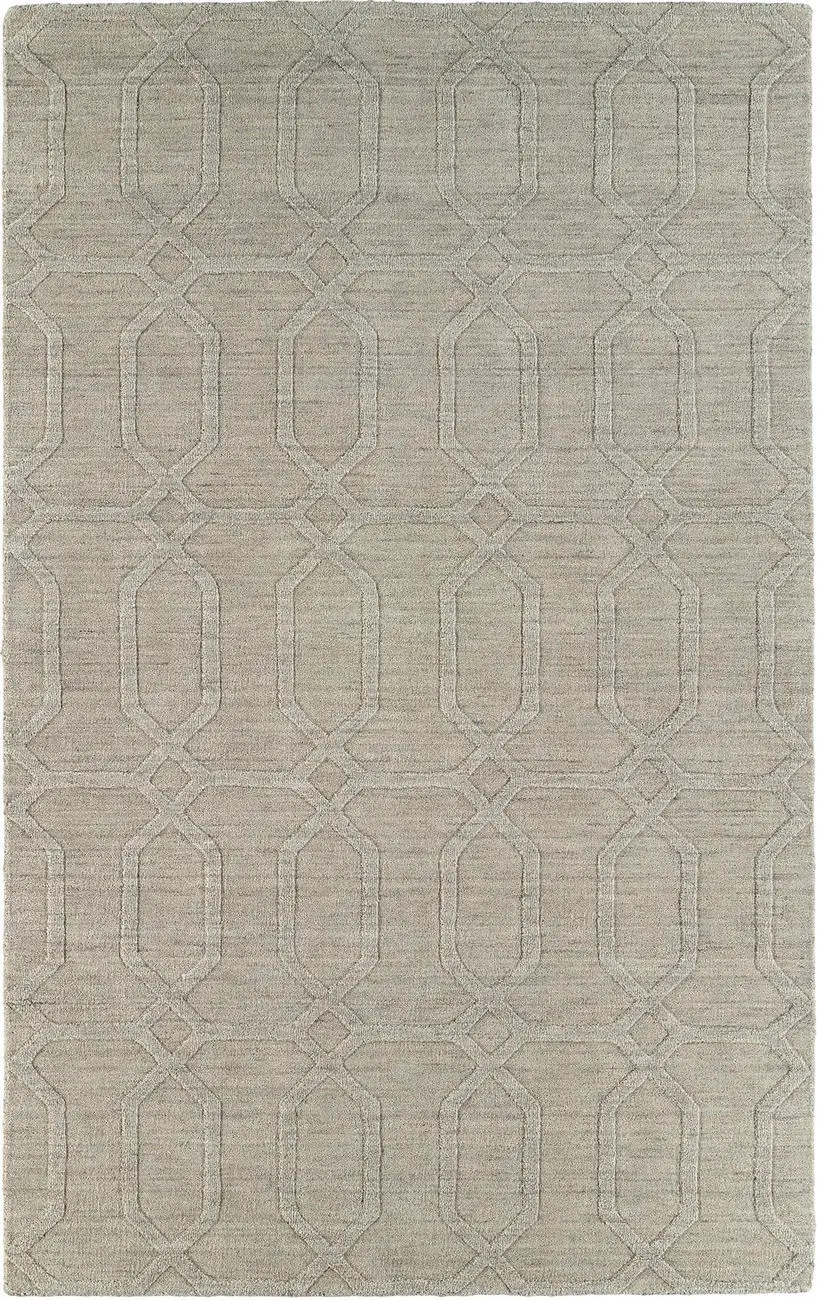 Modern Loom Imprints Oatmeal Patterned Modern Rug 2
