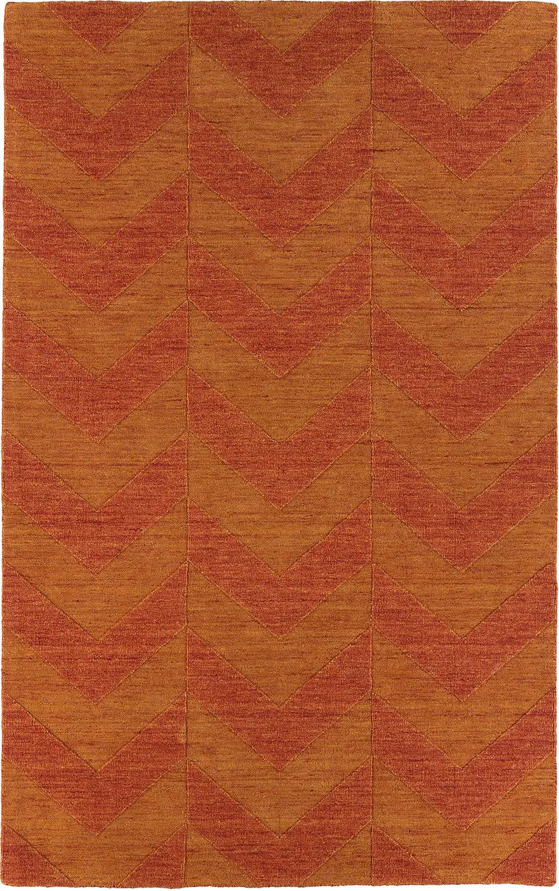 Modern Loom Imprints Paprika Patterned Modern Rug