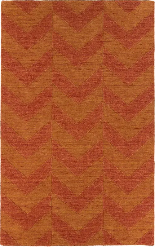 Modern Loom Imprints Paprika Patterned Modern Rug