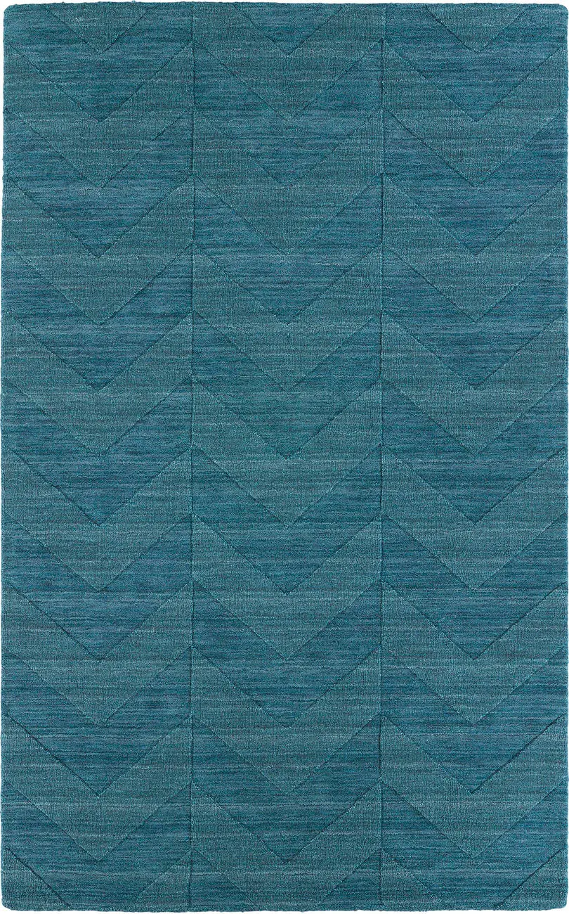 Modern Loom Imprints Turquoise Patterned Modern Rug 2
