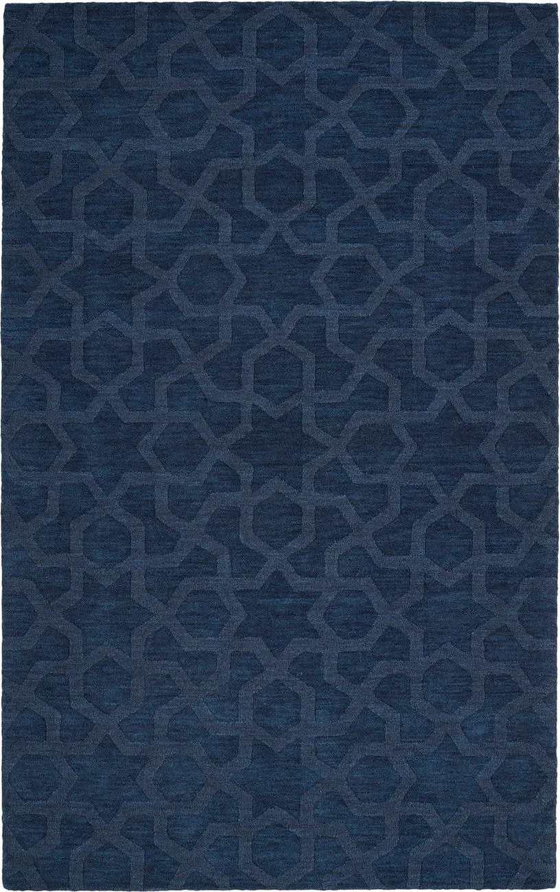 Modern Loom Imprints Hand Tufted Navy Patterned Modern Rug 2