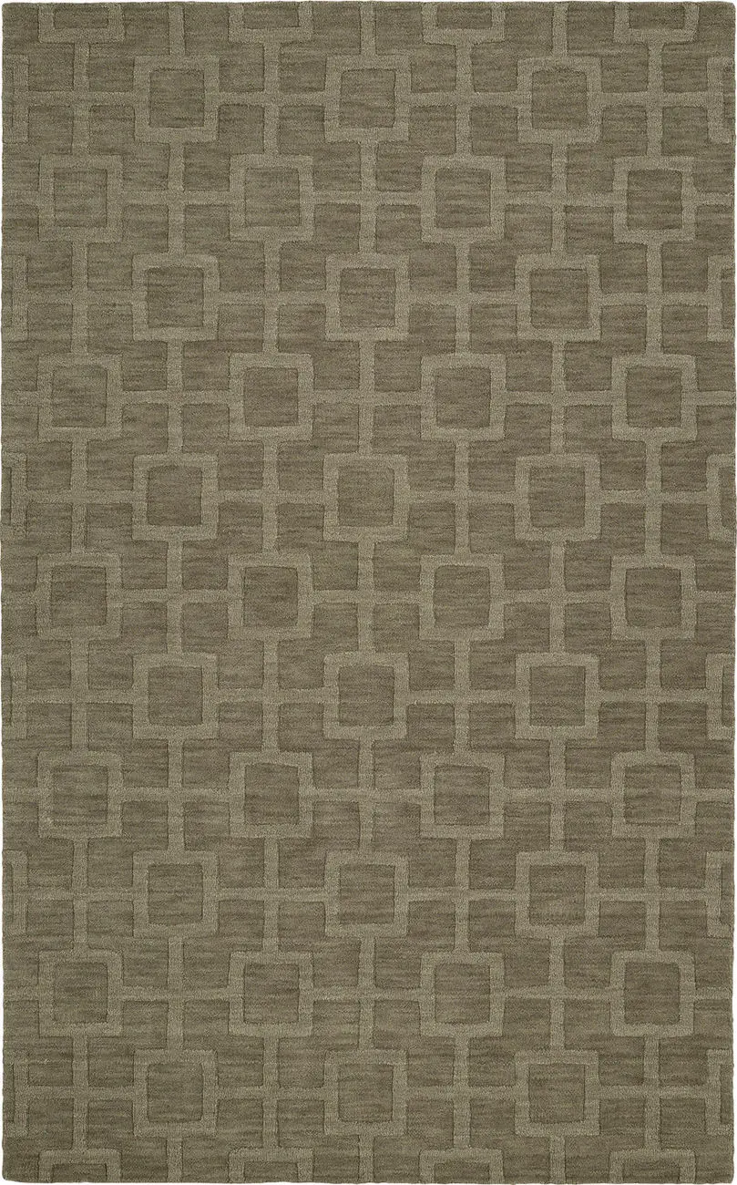 Modern Loom Imprints Hand Tufted Taupe Patterned Modern Rug