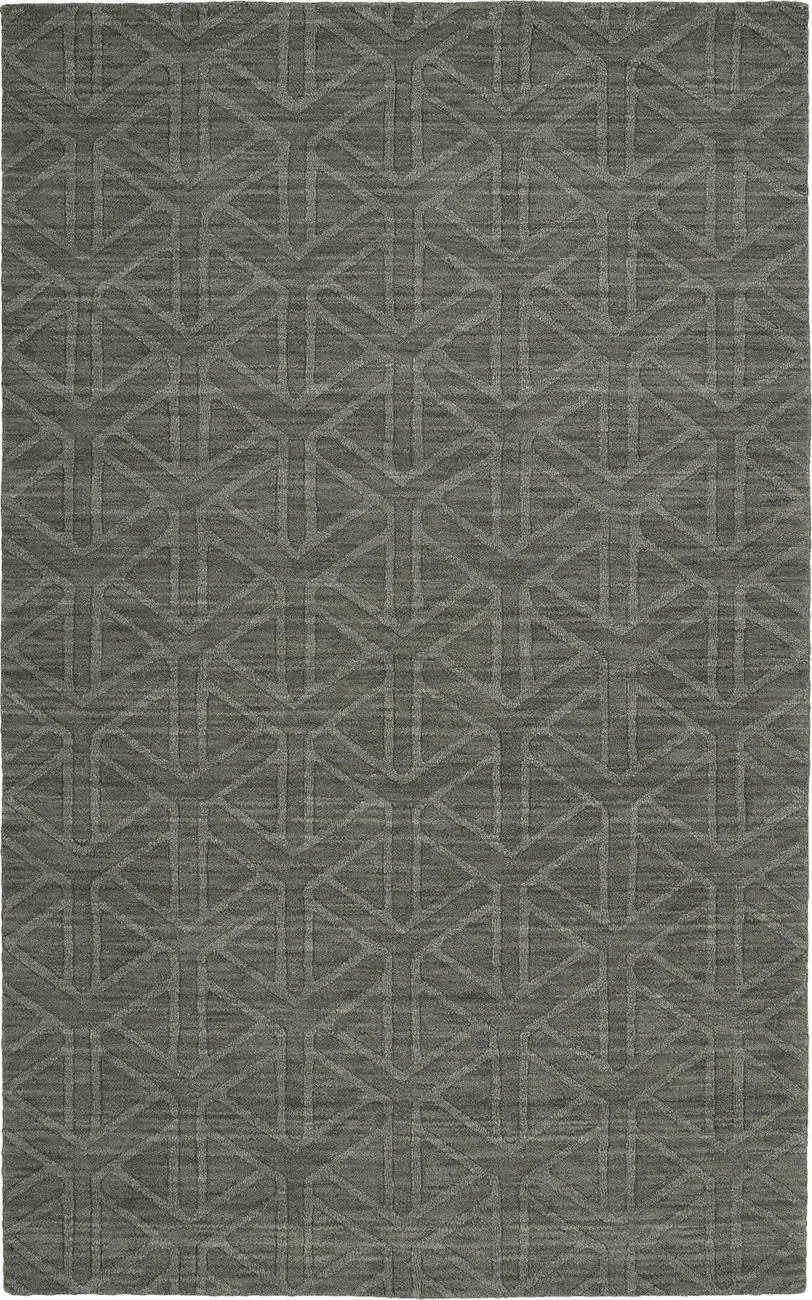 Modern Loom Imprints Charcoal Patterned Modern Rug